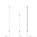 Modern Pendant Light Design With Sleek Black Silver Metal Vertical Tubes For Home Decor