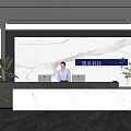 Company Reception Desk 3d model