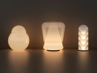 Modern Table Lamps With Different Shapes And Soft Illumination For Home Decor 3d model