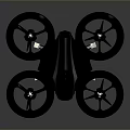 Sleek Black Quadcopter Drone With Four Propellers And Modern Design