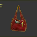 Elegant Red Leather Handbag with Carry Straps and Tassel Detail for Modern Fashion