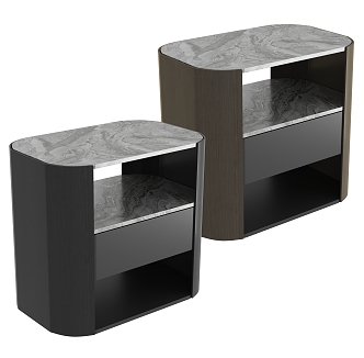 Modern bedside table combination 3d model