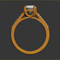 Elegant Golden Ring Accessory With Central Gemstone And Side Stones