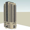 Modern Office Building With Glass Facade And Tall Architectural Structure