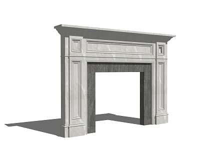 European-style Pass Wall Decoration 3d model