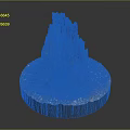Wooden Stump Decorative Piece With Natural Stone Base And Rustic Textured Surface