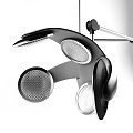 Modern Industrial Equipment With Suspended Adjustable Arm And Multiple Lighting Heads