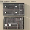 TPHUAXIANG 9527 Pipes Structured Layout with White Components and Double Sections Design