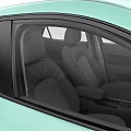 Mint Green Compact Car With Sunroof And Rounded Front Design 3d model