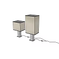 Modern Table Lamps With Fabric Shades And Metal Bases In Different Heights