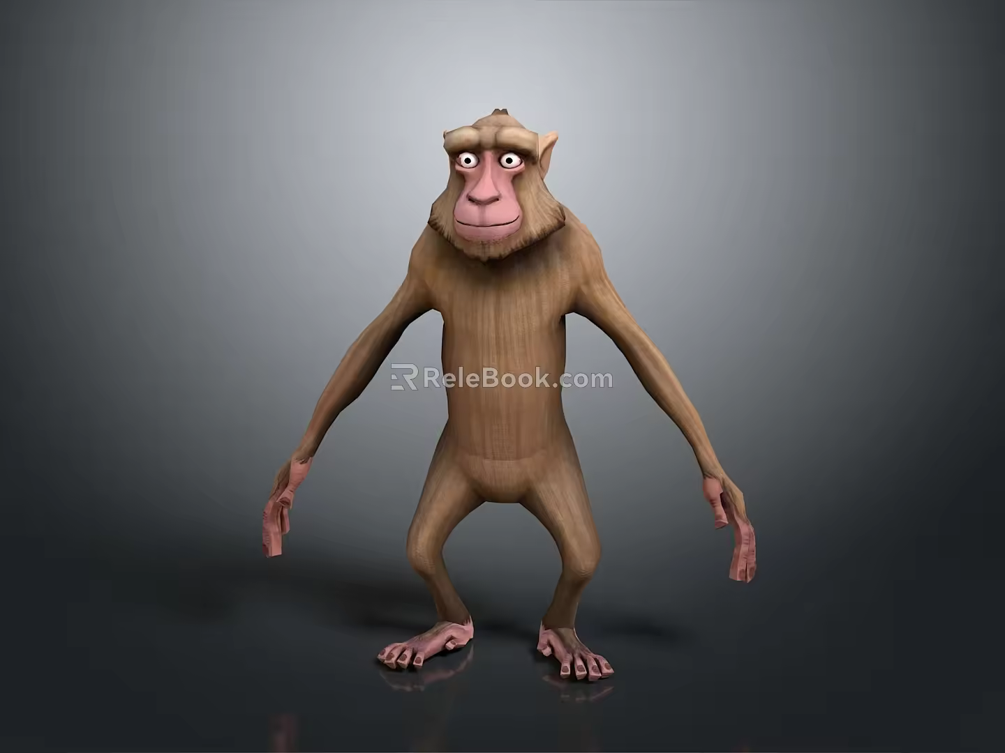 Monkey Cartoon Monkey Anime Monkey Stylized Monkey Fantasy Style Monkey Toy 3d model