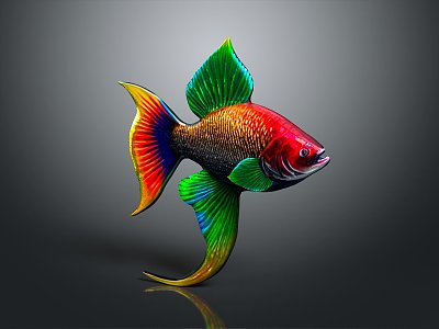 Modern Fish Goldfish Freshwater Fish Ornamental Fish 3d model