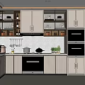 Modern Kitchen Interior Featuring Silver Cabinets Stainless Steel Appliances And Window 3d model