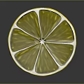 Fresh Sliced Lemon With Yellow Peel And Juicy Segments On Dark Background