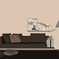 Nordic double sofa 3d model