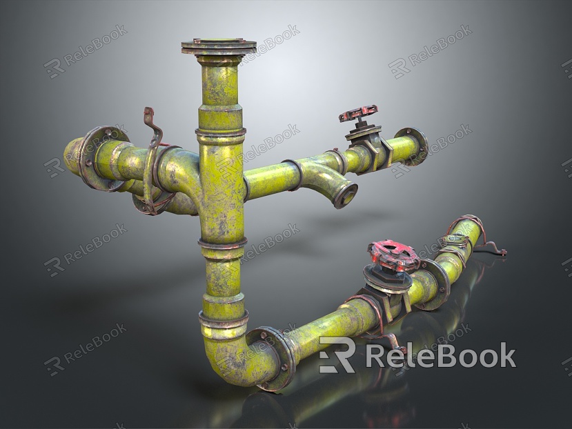 Industrial LOFT water pipe pipe valve iron pipe model