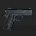 Black Tactical Pistol With Textured Grip Modern Design And Sleek Body Features