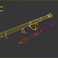 Rocket rocket launcher RPG air-to-air weapon air-to-air missile shoulder-mounted missile shoulder-mounted rocket 3d model