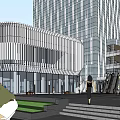 BeiDou Group Modern Office Building With Glass Facade And Commercial Area Design