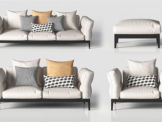 Modern combination sofa 3d model