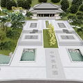 Traditional Chinese Filial Piety Garden Courtyard With Stone Paths Ponds And Greenery