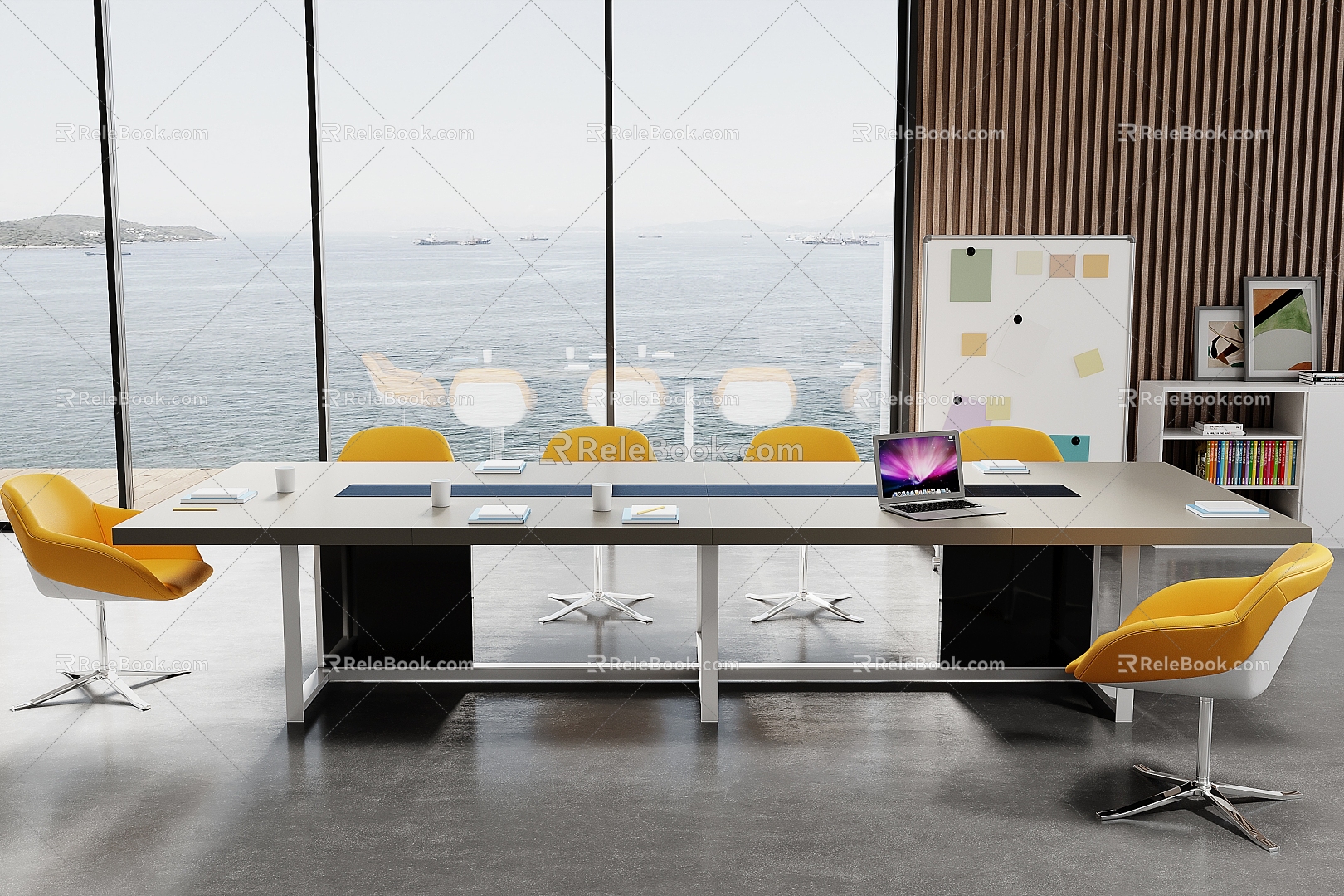 Office meeting tables and chairs 3d model