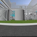 Aerial View Planning Of Industrial Plant With Storage Tanks Pipes And Factory Equipment