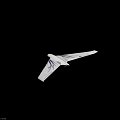 Futuristic White Airplane With Blue Aerodynamic Wings And Sleek Design Features