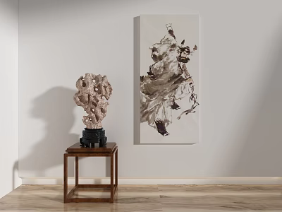 New Chinese Ink Painting Zhong Kui Ink Painting Traditional Chinese Painting 3d model