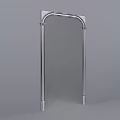 White Arched Door Frame With Decorative Columns For Interior Design 3d model