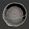 Modern bucket iron bucket mud bucket cement bucket 3d model