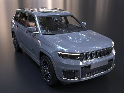 Modern Silver Gray SUV With Sleek Body Front Grille Design And Alloy Wheels 3d model