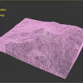 3D Detailed Mountain Landscape Model With Rugged Surface And Natural Scenery Terrain