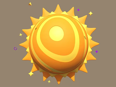 Cartoon Planet Sun 3d model Cartoon Planet Sun 3d model