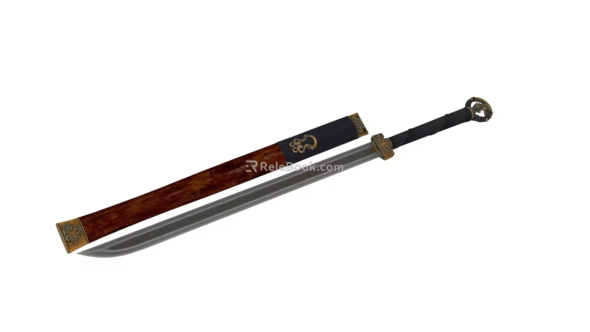 Ring Head Sword Ancient Weapon Sword Game Equipment 3d model