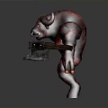 Red Horned Demon Creature Character With Glowing Skin And Dual Axes