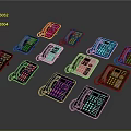 Electronic Appliances Various Colored Landline Telephones With Classic Designs On