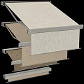Modern Outdoor Awning Structure With Fabric Cover And Aluminum Frame Design