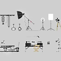 Essential Commercial Equipment for Professional Photography Including Lighting Tripods Cameras Sliders and Reflectors