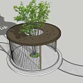 Modern Gallery Frame Circular Gallery Frame 3d model