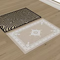 Wool felt carpet corrugated pattern carpet 3d model