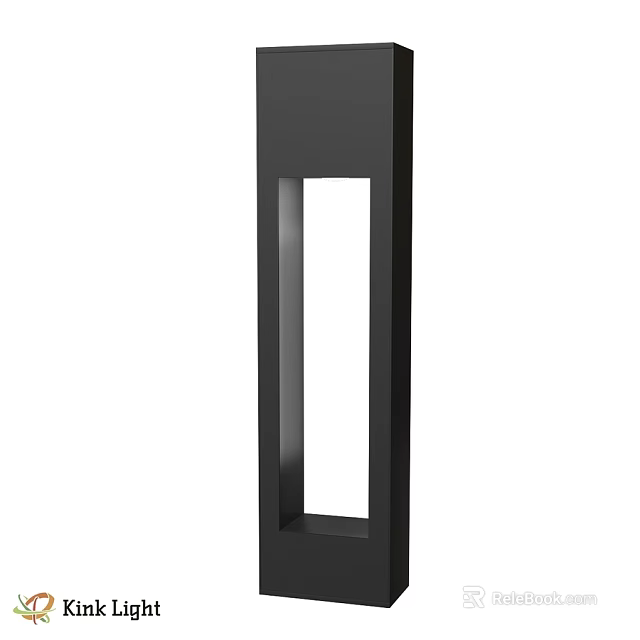 Modern Black Outdoor Wall Light With Sleek Rectangular Design For Exterior Use 3d model 