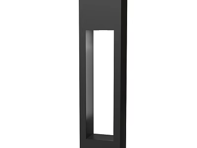 Modern Black Outdoor Wall Light With Sleek Rectangular Design For Exterior Use 3d model