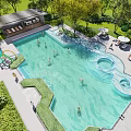 Swimming Pool View Modern Swimming Pool 3d model