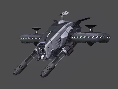 Futuristic Fighter Jet With Aerodynamic Structure Advanced Thrusters And Illuminated Panels 3d model