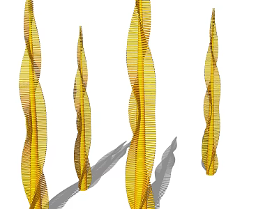Modern Yellow Spiral Design Decorative Outdoor Garden Lighting Fixtures 3d model