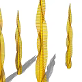 Modern Yellow Spiral Design Decorative Outdoor Garden Lighting Fixtures