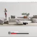 Modern Sofa Coffee Table Combination Sofa Coffee Table 3d model
