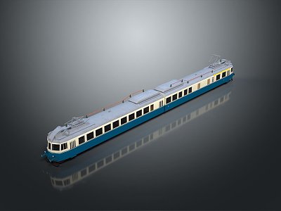 Realistic train vehicle 3d model