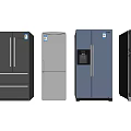 Modern refrigerator combination 3d model